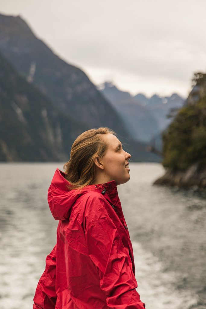 Abigail Hannah in Milford Sound