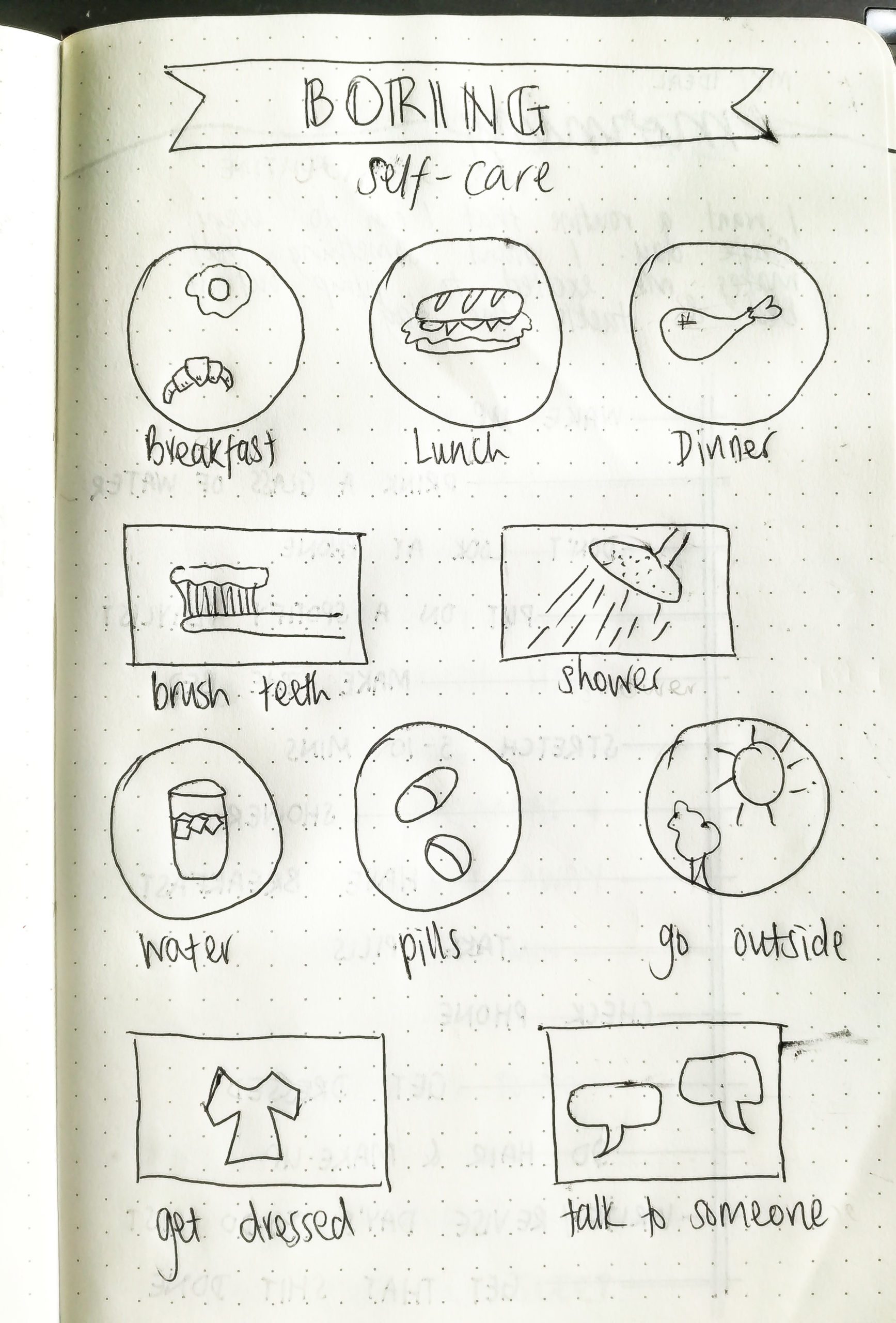 My Boring Self Care Page From My Journal